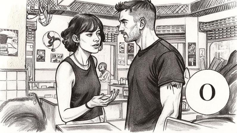 Deco, Nina e uma máquina de tatuagem em cena da trama 'Dona de mim' (Foto: Reprodução)