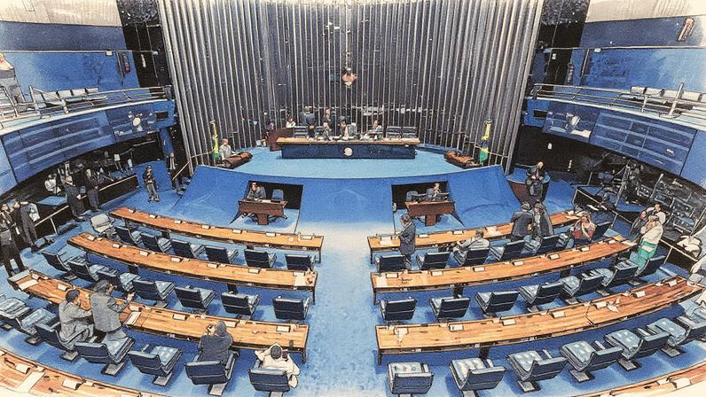 Plenário do Senado vazio em dia de votação (Foto: Reprodução)