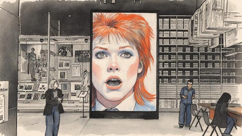 Centro David Bowie com arquitetura moderna e elementos artísticos visíveis (Foto: Reprodução)