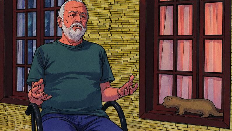 José Nahas é entrevistado em um documentário (Foto: Reprodução)