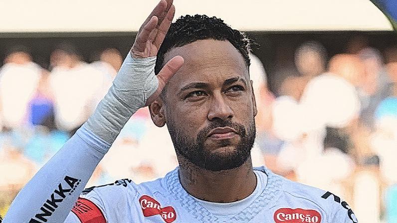Neymar retorna ao time do Santos em partida contra o Fluminense (Foto: Reprodução)