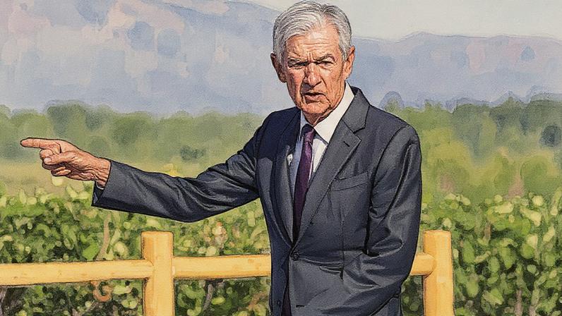 Jerome Powell, presidente do Federal Reserve, fala durante evento em Jackson Hole, Wyoming (Foto: Reprodução)