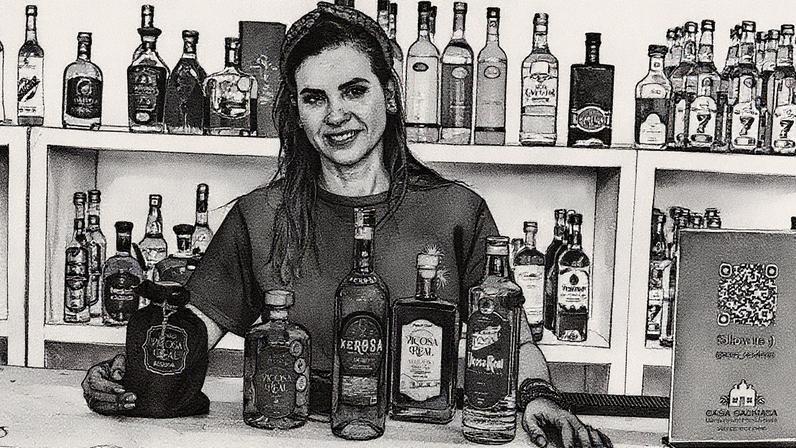 Raquela Lopes, conhecida como 'Rainha da Cachaça', posando para a foto (Foto: Reprodução)