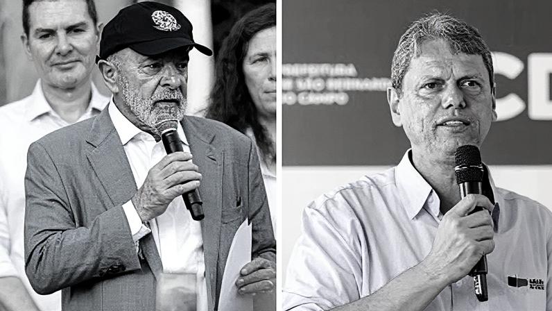 Presidente Lula e governador Tarcísio de Freitas posam para foto em evento oficial (Foto: Reprodução)