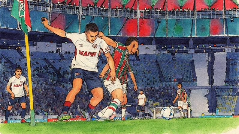 Fluminense foi eliminado pelo Lanús no Maracanã (Foto: Reprodução)