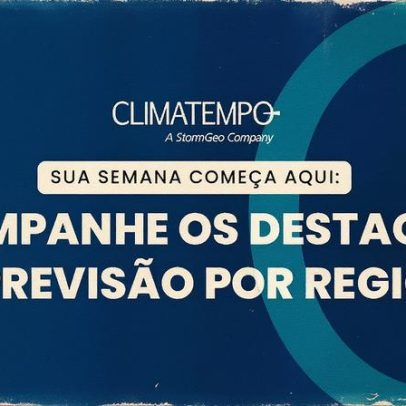 Calor intenso no interior e chuvas fortes avançam sobre o Sul do Brasil