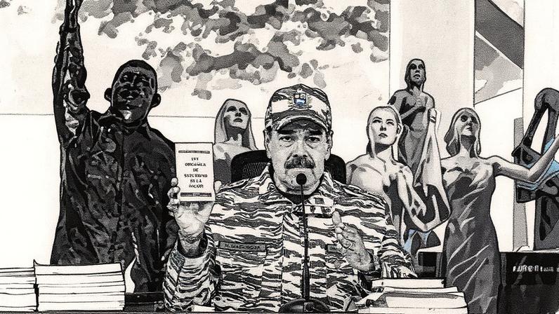 Nicolás Maduro participa de ato das Unidades Comunais Milicianas em Caracas, no Palácio de Miraflores (Foto: Reprodução)