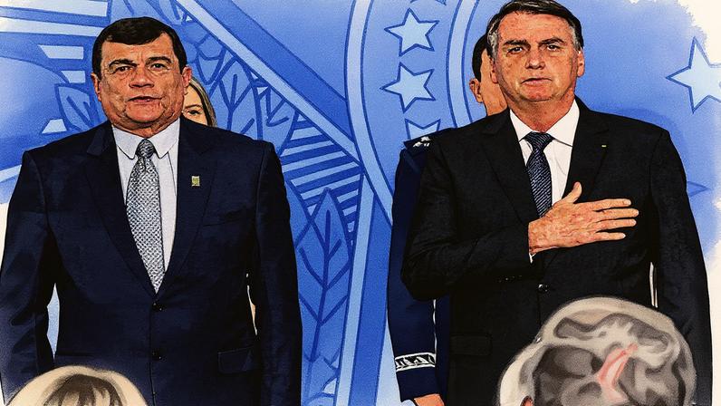 Paulo Sergio Nogueira e Jair Bolsonaro durante depoimento (Foto: Reprodução)