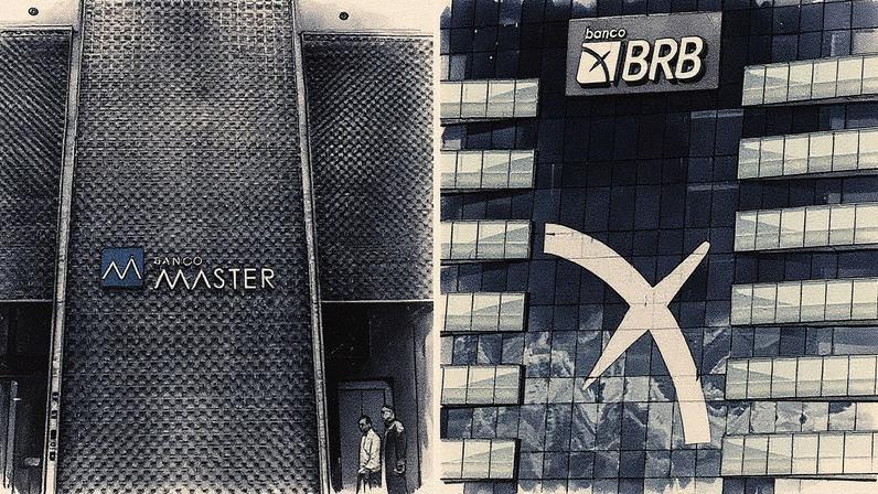 Sedes dos bancos Master e BRB em imagem divulgada (Foto: Reprodução)