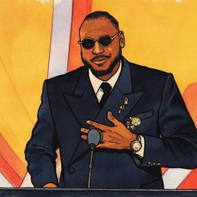Carmelo Anthony emociona fãs ao celebrar entrada no Hall da Fama do basquete