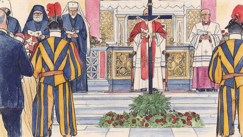 Papa Leão XIV preside uma comemoração dos mártires e testemunhas da fé do século XXI com representantes de outras igrejas e comunhões cristãs na Basílica de São Paulo Fora dos Muros em Roma (Foto: Reprodução)