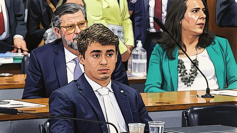 Deputado Nikolas Ferreira em sessão na Câmara dos Deputados (Foto: Reprodução)