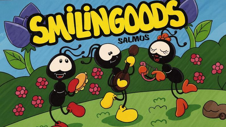 Livro de colorir "Smilingoods", versão cristã do "Bobbie Goods", exposto na ExpoCristã (Foto: Reprodução)