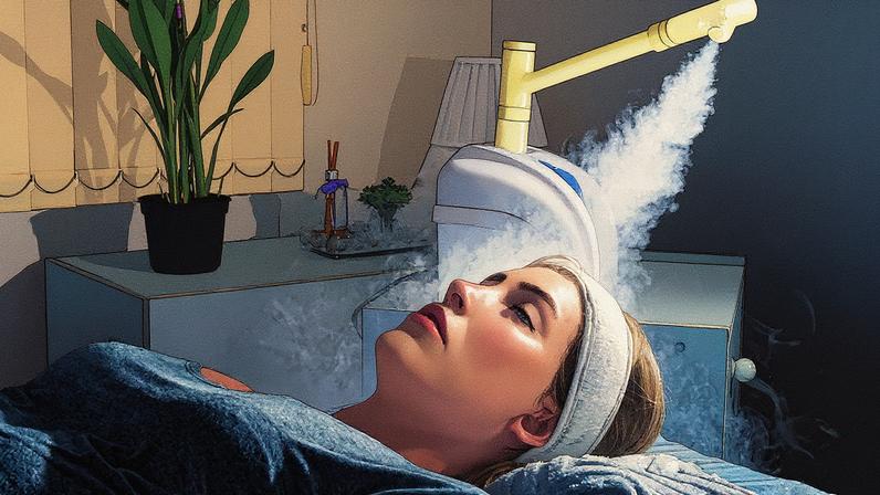 Tratamento estético facial com vaporizador de ozônio (Foto: Reprodução)