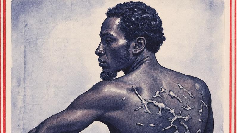 Cicatrizes nas costas de um homem escravizado que fugiu na Louisiana, em 1863 (Foto: Reprodução)