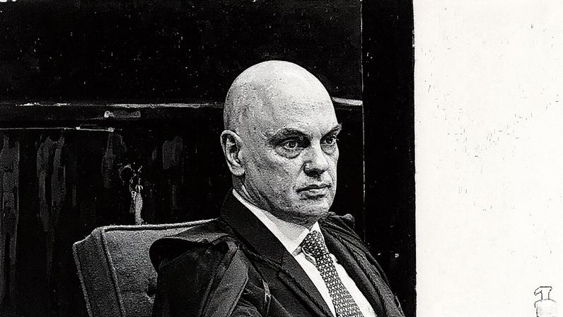 Ministro Alexandre de Moraes lê relatório sobre processo no STF (Foto: Reprodução)
