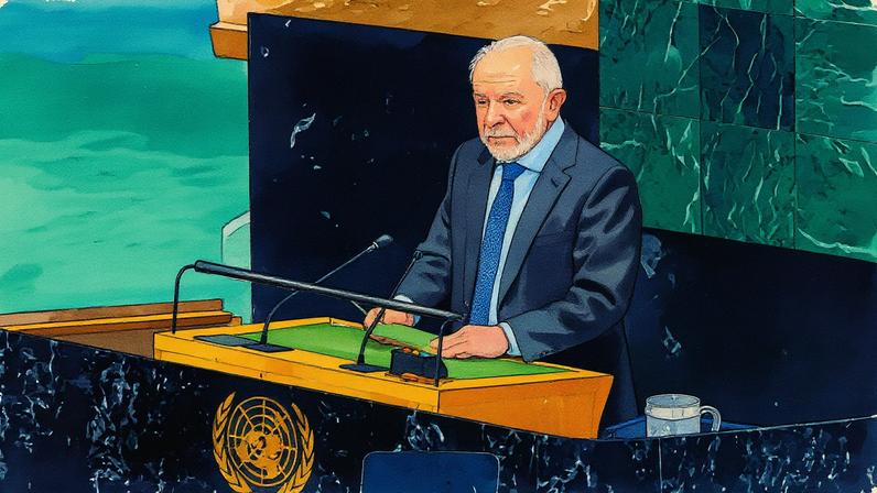 Presidente Luiz Inácio Lula da Silva chega a Nova York (Foto: Reprodução)
