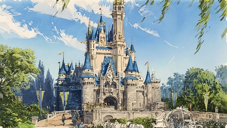 Nova paleta de cores do Castelo da Cinderela no Magic Kingdom Park (Foto: Reprodução)