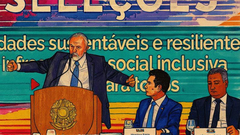 Presidente Luiz Inácio Lula da Silva durante cerimônia de divulgação dos resultados do Novo PAC Seleções em julho de 2024 (Foto: Reprodução)