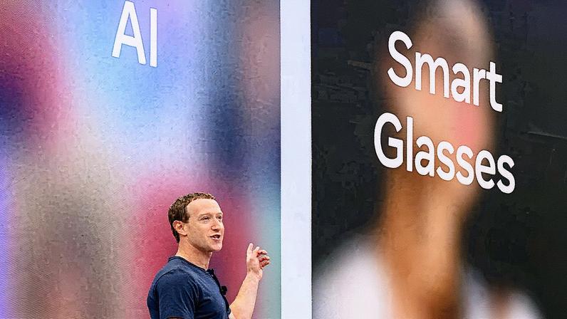 Homem em terno, CEO da Meta, posando para a foto (Foto: Reprodução)