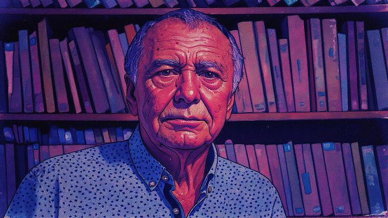 Filósofo e escritor Gilles Lipovetsky em seu apartamento em Grenoble, França (Foto: Reprodução)