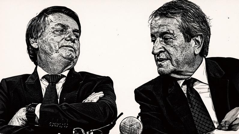 Ex-presidente Jair Bolsonaro e presidente do PL, Valdemar Costa Neto, posam para foto (Foto: Reprodução)