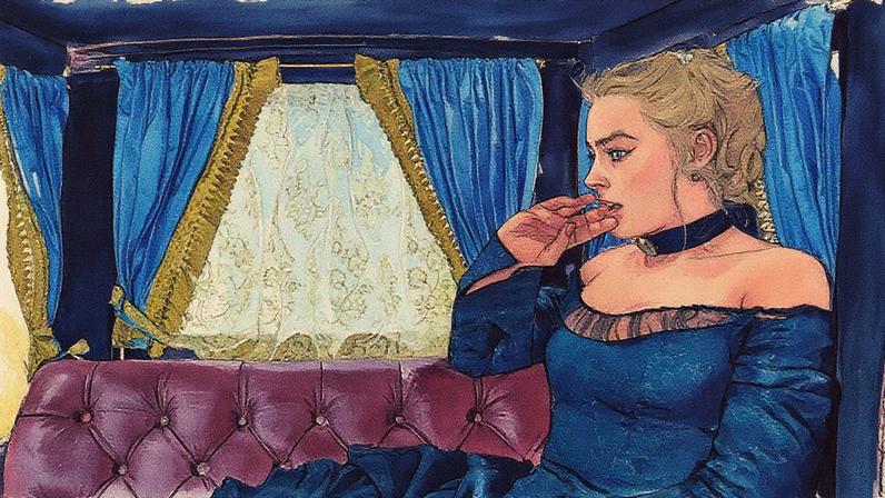 Margot Robbie em cena do filme 'O Morro dos Ventos Uivantes' (Foto: Reprodução)