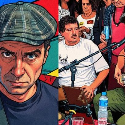 Alexandre Nero encanta público em roda de samba com canção de Aldir Blanc