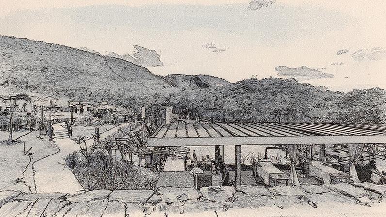 Vista da Serra de Caldas em um empreendimento de luxo (Foto: Reprodução)