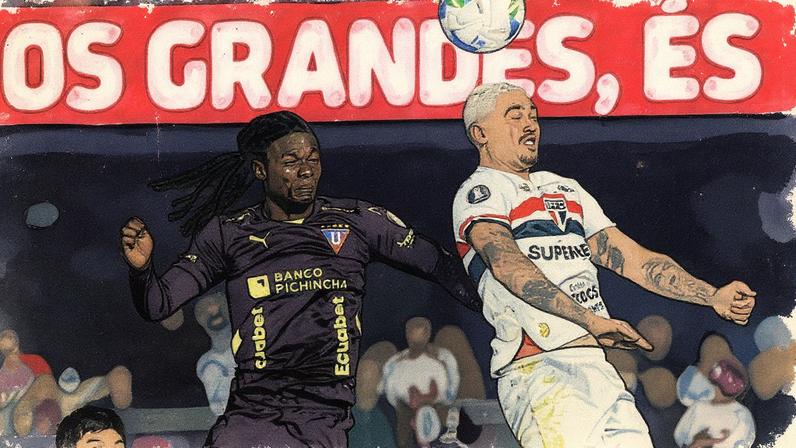 Luciano perdeu diversas chances contra a LDU (Foto: Alan Morici/AGIF)