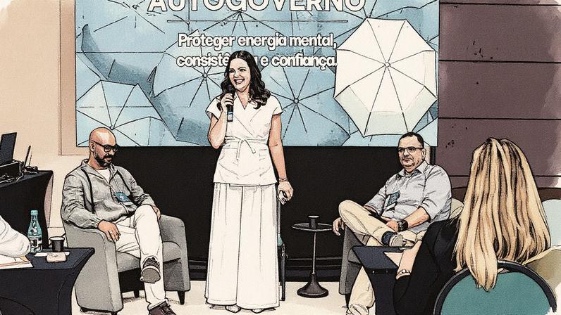 Na abertura do evento, a fundadora do movimento FLI, Dra. Amanda Moraes, trouxe a palestra “Liderança Integral em bases atuais”. Foto: Divulgação.