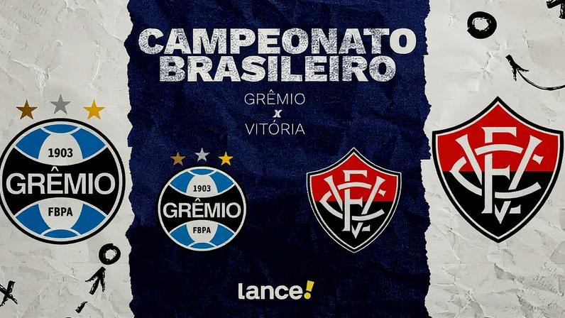 Grêmio e Vitória se enfrentam neste domingo (Foto: arte / Lance!)