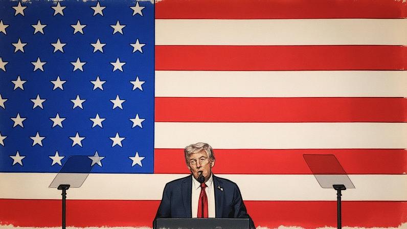 El presidente de los Estados Unidos, Donald Trump, en la base de Quantico, en Virginia, este martes.
