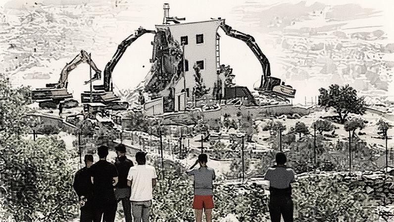 Excavadoras israelíes derriban una casa palestina en Belén (Cisjordania), el 14 de julio. Mamoun Wazwaz (CONTACTO/Europa Press)