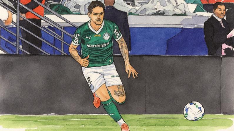 Khellven em ação pelo Palmeiras (Foto: Cesar Greco/Palmeiras/by Canon)