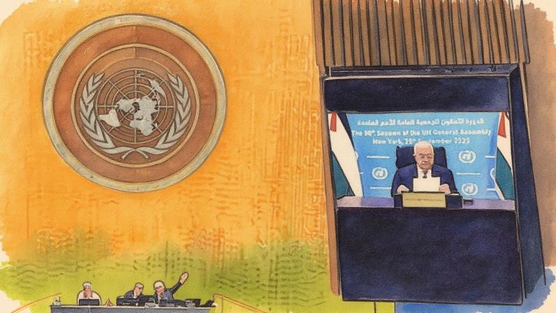 El presidente de Palestina, Mahmud Abbas, comparece telemáticamente en la tercera jornada de la Asamblea General de la ONU, este jueves. associated press / LaPresse Richard Drew (Associated Press / LaPresse)