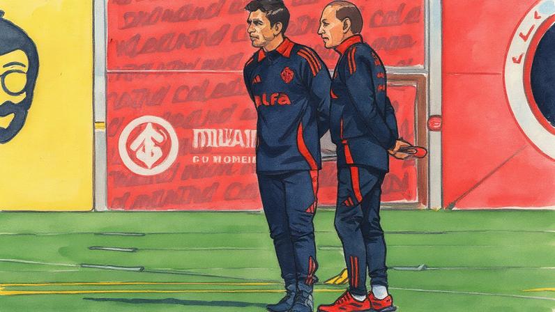 Emiliano e Ramón Díaz no primeiro treino no Internacional, no CT Parque Gigante (Foto: Ricardo Duarte/SC Internacional)