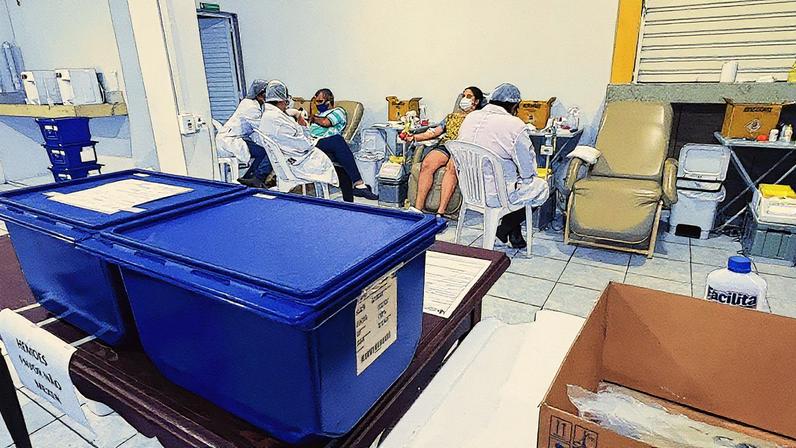 Primeira Igreja Batista de Itaparica (PIBI) realiza a ação de doação de sangue em parceria com o Hemoes. Foto: Divulgação PIBI
