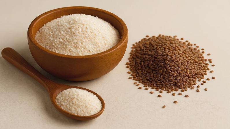 Psyllium: fibra natural aliada da saúde intestinal.