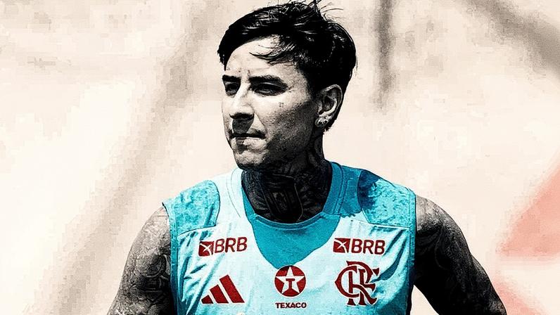 Erick Pulgar em treino do Flamengo (Foto: Adriano Fontes/Flamengo)