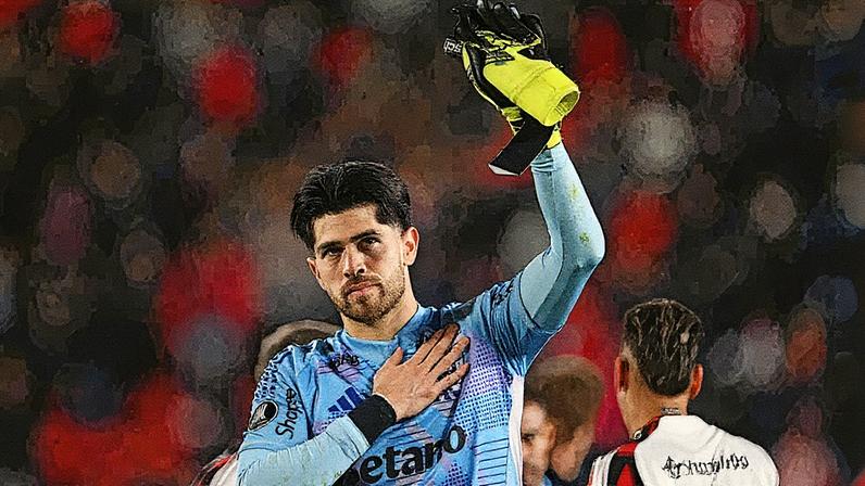 Rossi cumprimenta torcedores após Estudiantes x Flamengo (Foto: Luis Robayo/ AFP)