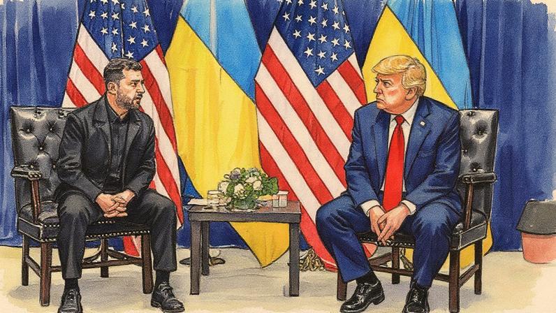Volodímir Zelenski junto a Donald Trump, este martes en la ONU. Evan Vucci (AP)