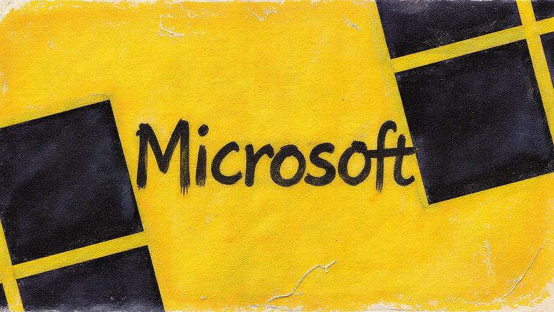 Vector illustration of the Microsoft logo.