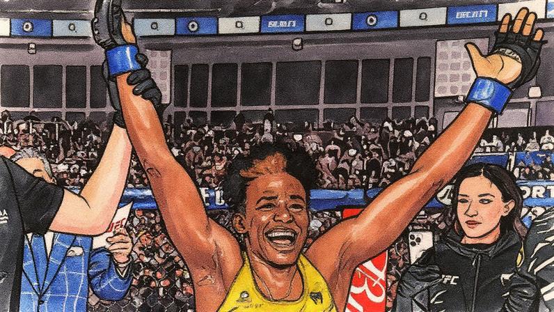 Burguesinha em ação no UFC (Foto: Reprodução Instagram Alexia Thainara)