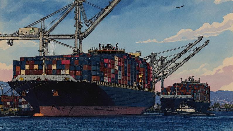 Porto de Oakland, na Califórnia (EUA).