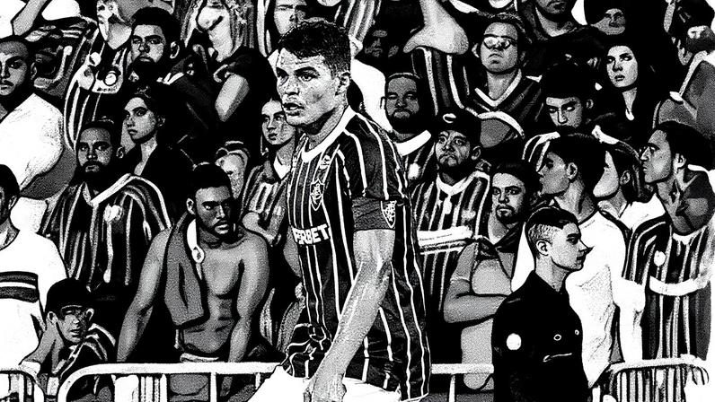 Thiago Silva em Fluminense x Lanús (Foto: Mauro PIMENTEL / AFP)