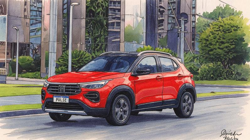 O SUV Pulse híbrido é um dos modelos da Fiat que poderão ser alugados por assinatura diretamente nas concessionárias (Foto: Fiat/Divulgação)
