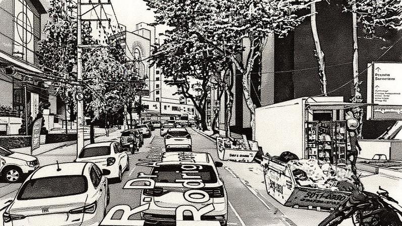 Crime ocorreu na rua Doutor Alceu de Campos Rodrigues, na zona sul, onde estão localizados dois hospitais (Foto: Reprodução)
