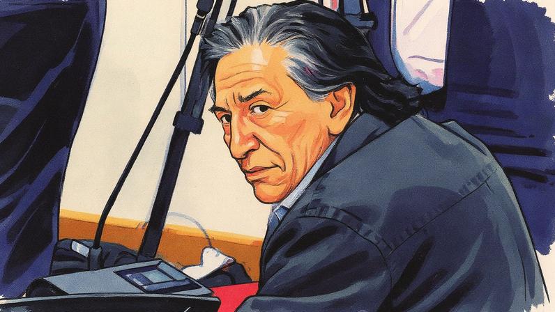 Ex-presidente do Peru Alejandro Toledo durante audiência em Lima, no Peru (Foto: Reprodução)