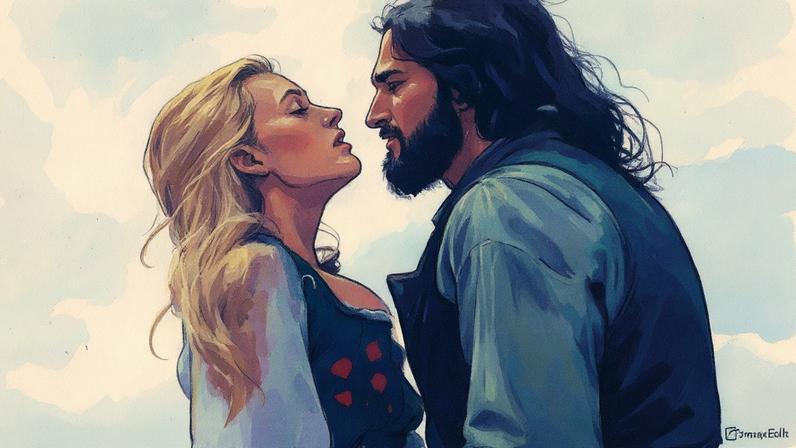 Margot Robbie e Jacob Elordi em cena de 'O Morro dos Ventos Uivantes' (Foto: Reprodução)